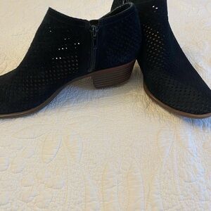 Lucky Brand black perforated bootie